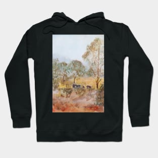 Misty Morning NSW - Water Colour Hoodie